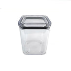 Kit Potes Herméticos Acrílico Cristal 200ml Empilháveis | Organizador de Alimentos com Vedação Premium