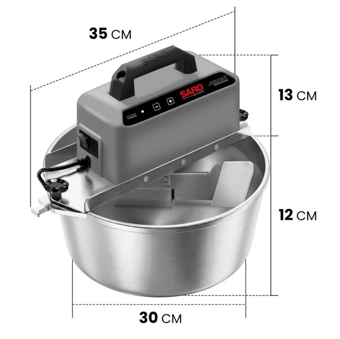 Misturador Gastronômico Saro Inox 30 Velocidades