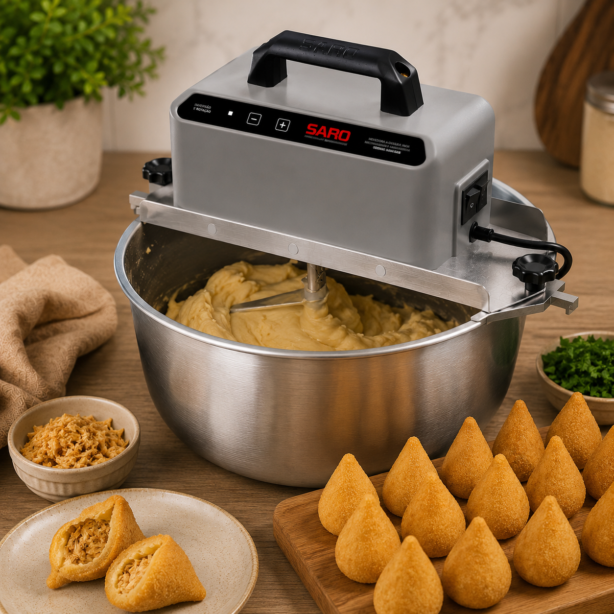 Misturador Gastronômico Saro Inox 30 Velocidades
