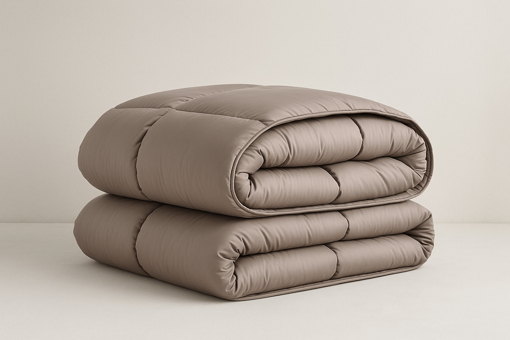 Edredom Queen Premium Taupe - Pluma Sintética Luxo